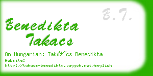 benedikta takacs business card